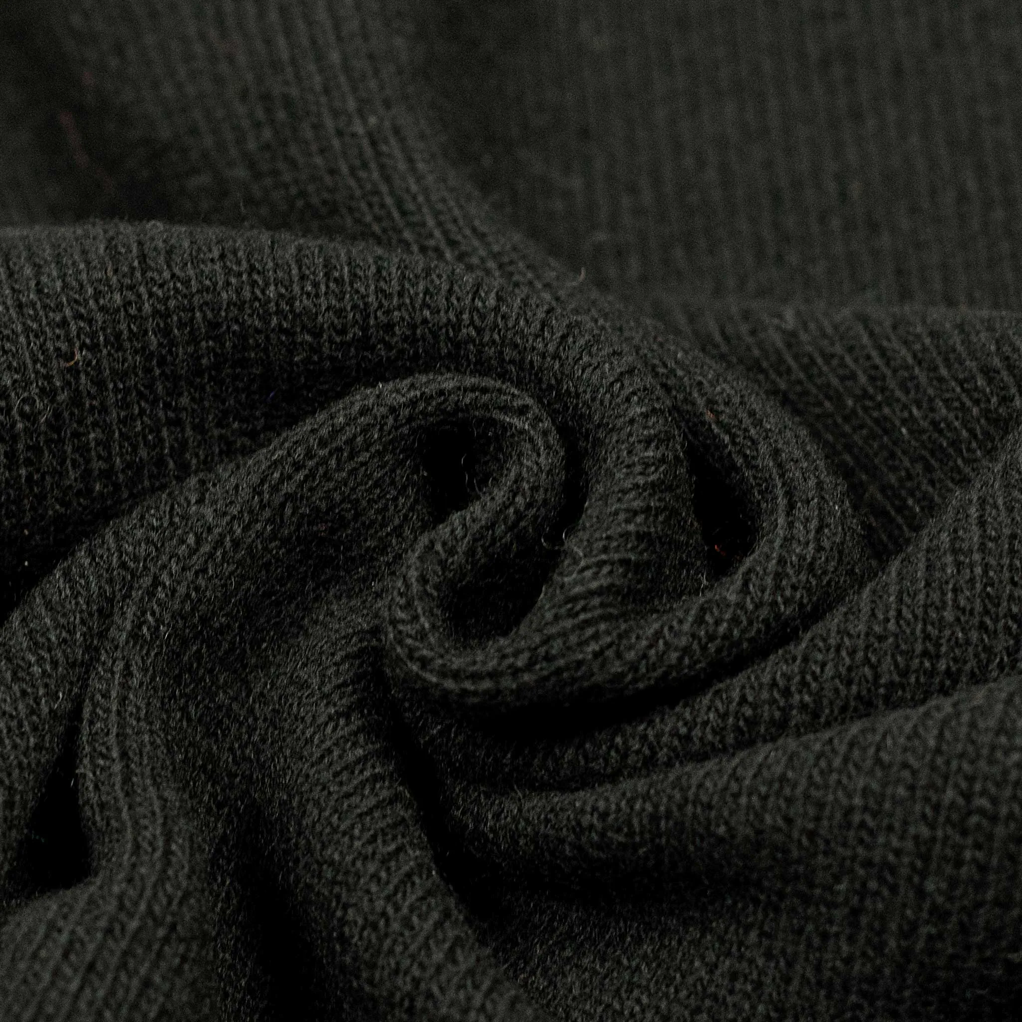 AAmintore turtleneck sweater in black fine gauge wool mix  (restock)