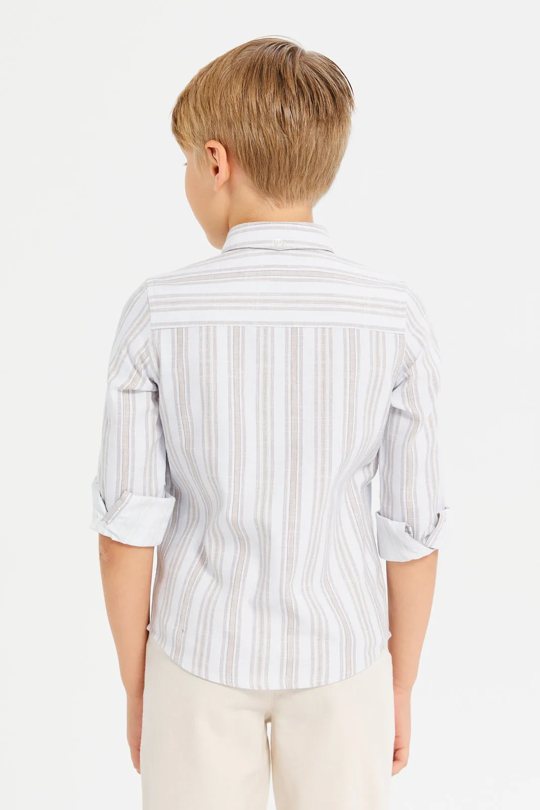 Boys Assorted Long Sleeves Striped Shirt