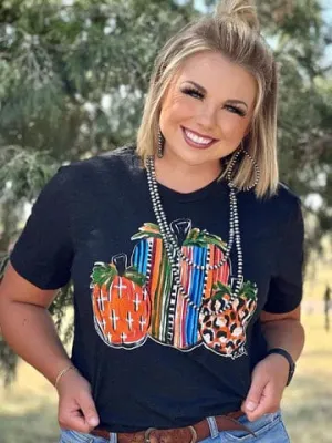 Callie Ann Stetler Serape Pumpkins Tee by Texas True Threads