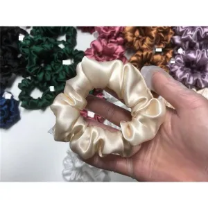 Champange silk scrunchies medium