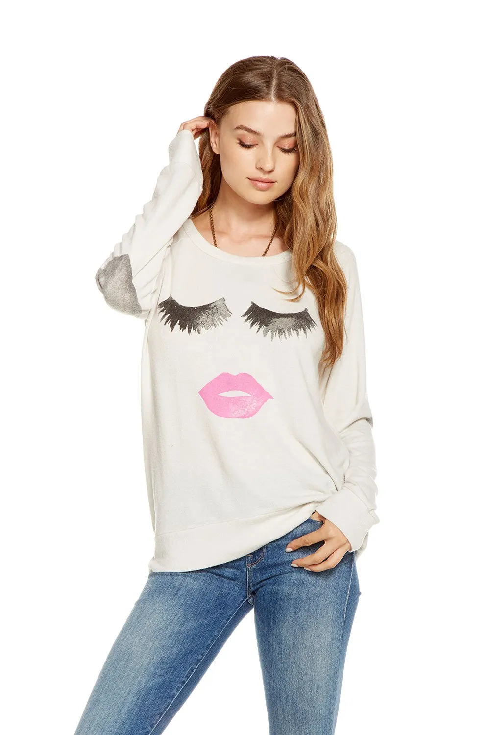 Chaser - Love Knit Long Sleeve Raglan Pullover Lash Love