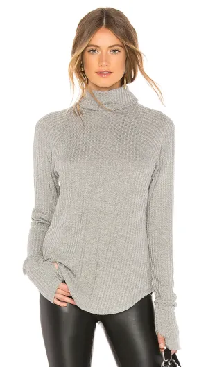 Chaser Thermal Raglan Turtleneck Grey