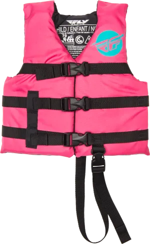 CHILD FLOTATION VEST NEON PINK/TEAL