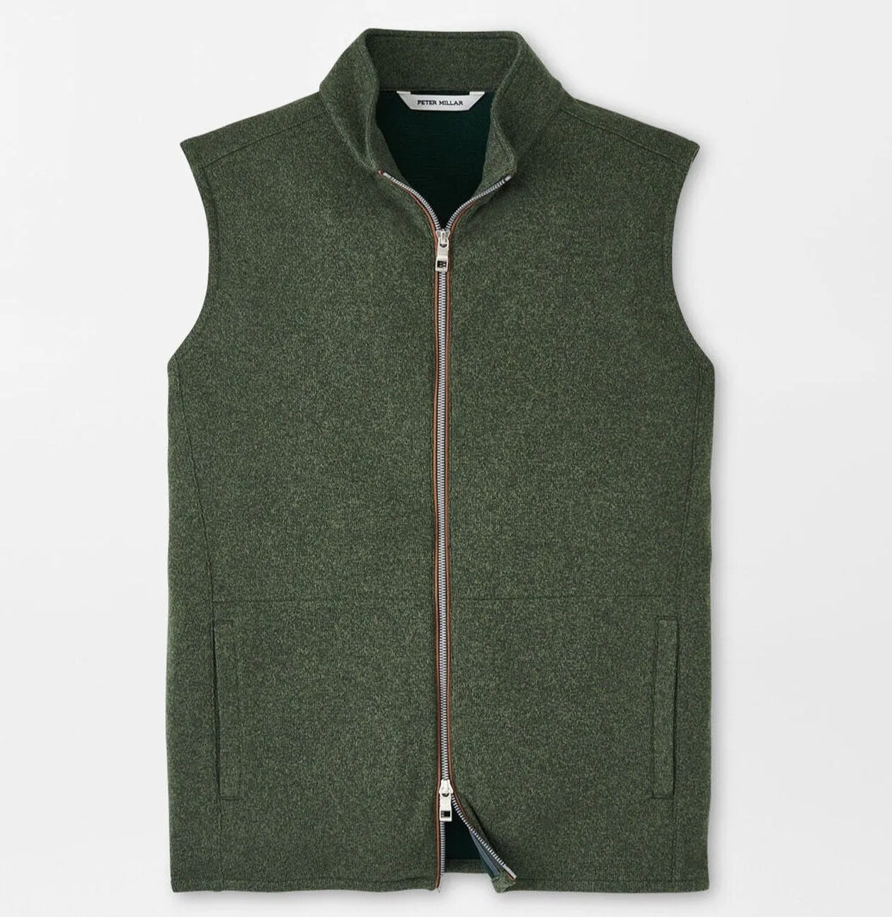 Crown Sweater Fleece Vest in Dark Olive by Peter Millar