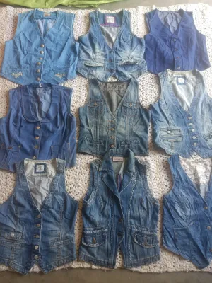 Denim vests 20 pieces