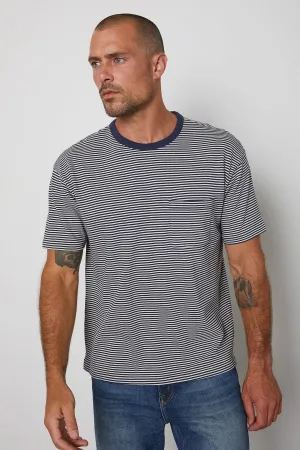 ELI STRIPED CREW NECK TEE