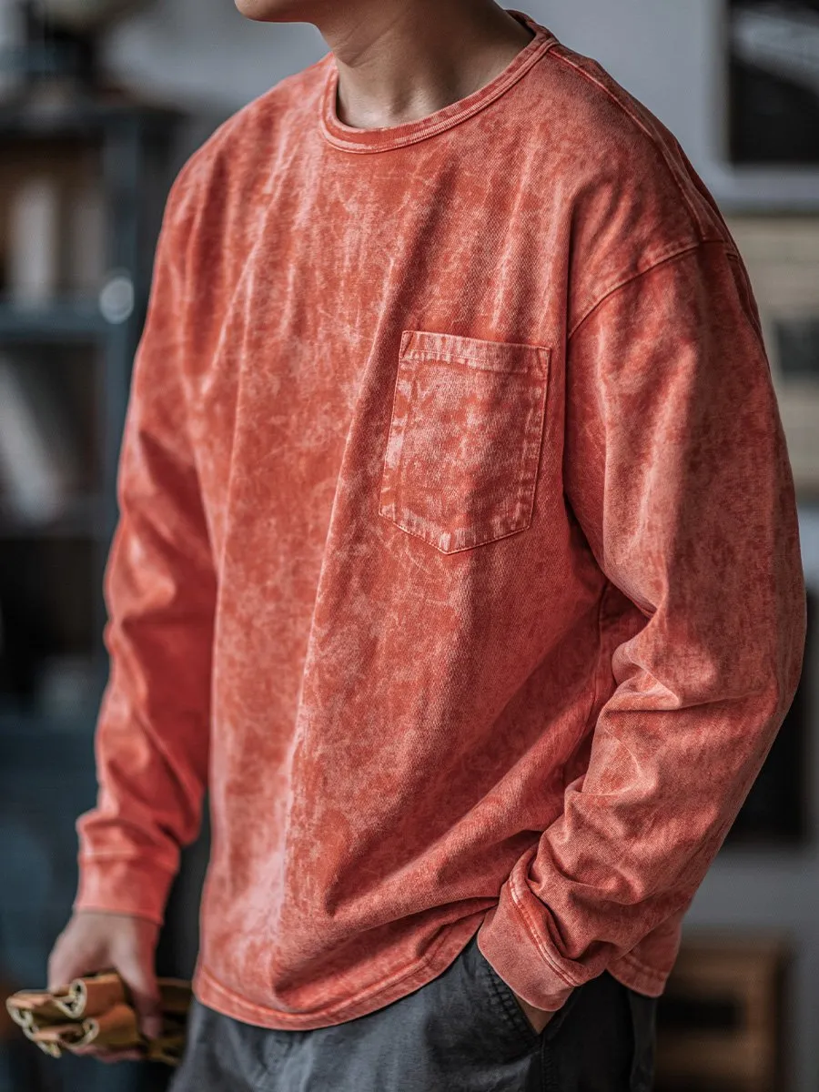 GARMENT-DYED LONG SLEEVE TEES