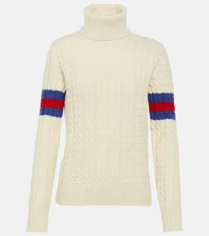 Gucci wool and cashmere turtleneck sweater, blue