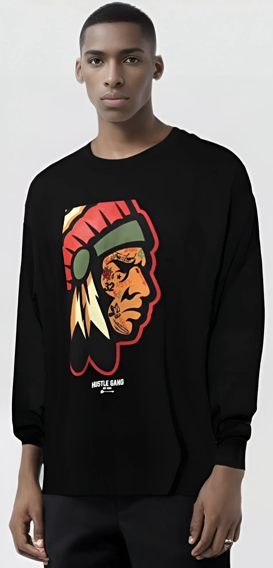 *HUSTLE GANG* (BLACK) LONG SLEEVE T-SHIRT