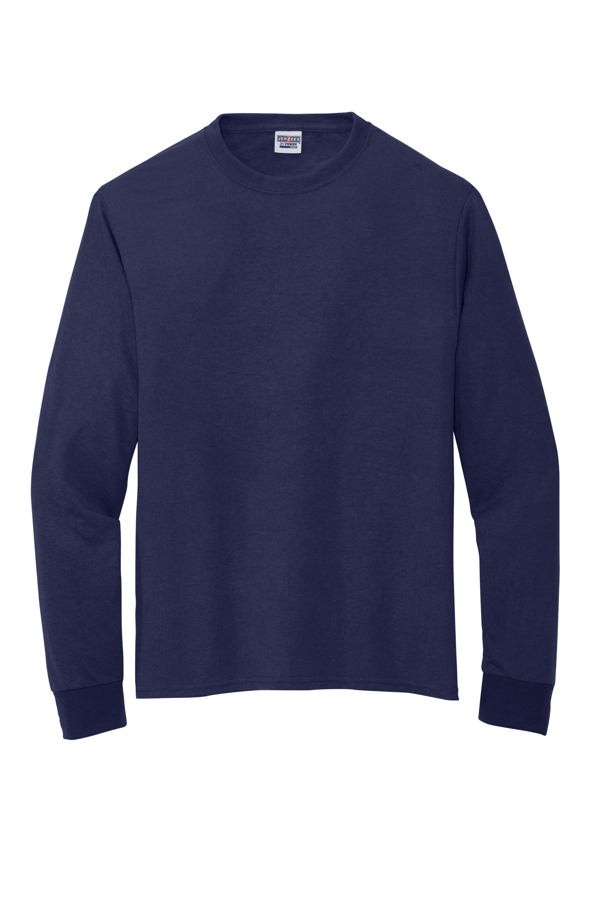 Jerzees® Dri-Power® 100% Polyester Long Sleeve T-Shirt - J. Navy