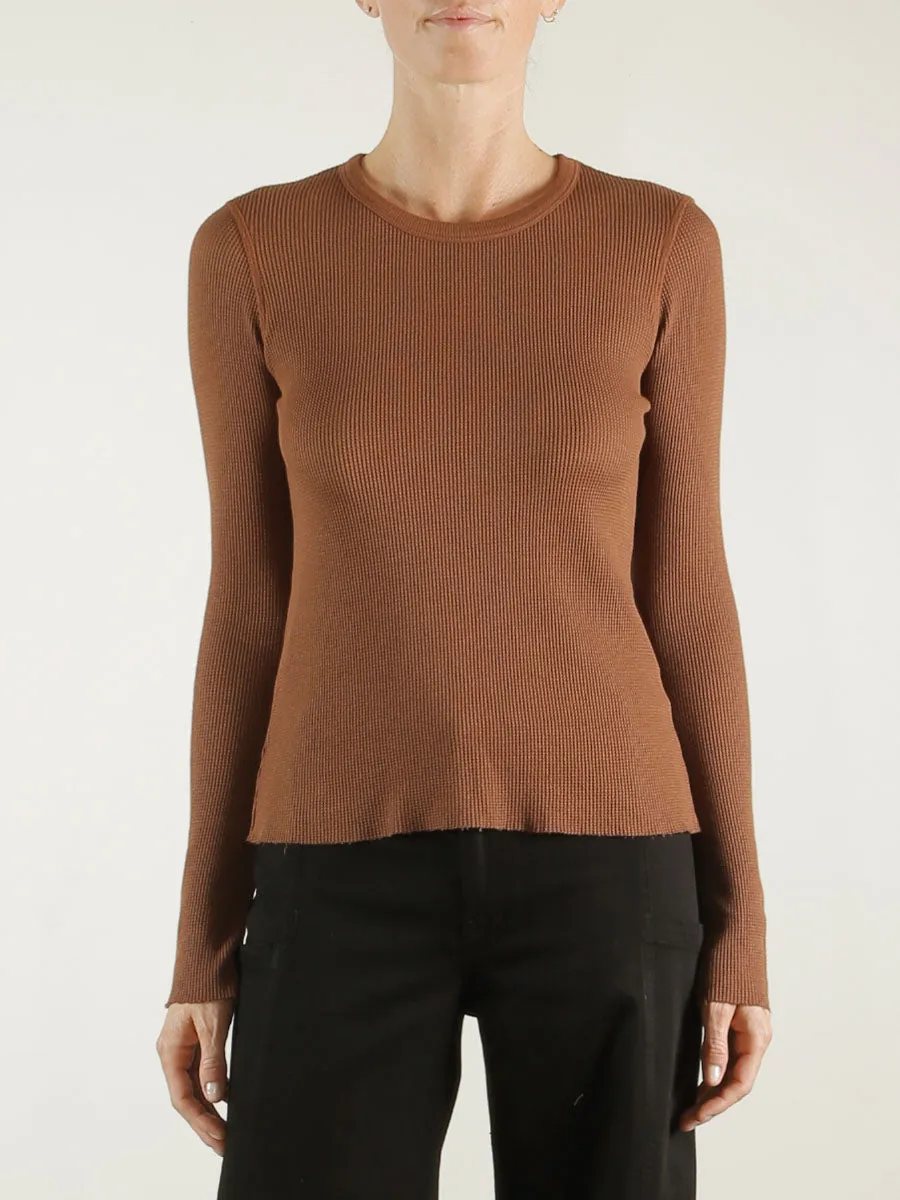 Jimmy Long-Sleeve Tee in Thermal - Umber