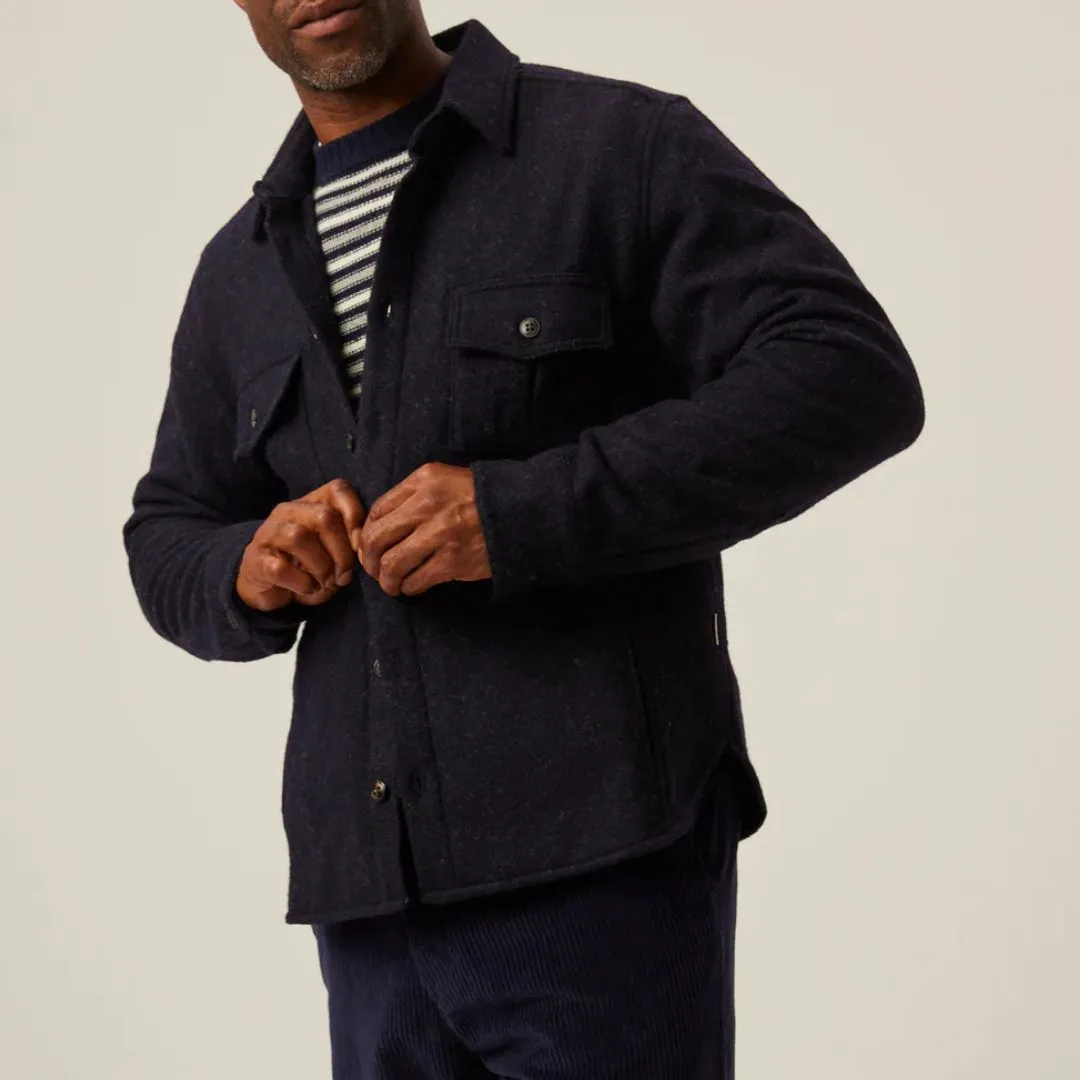 Navy Dexter Wool Overshirt