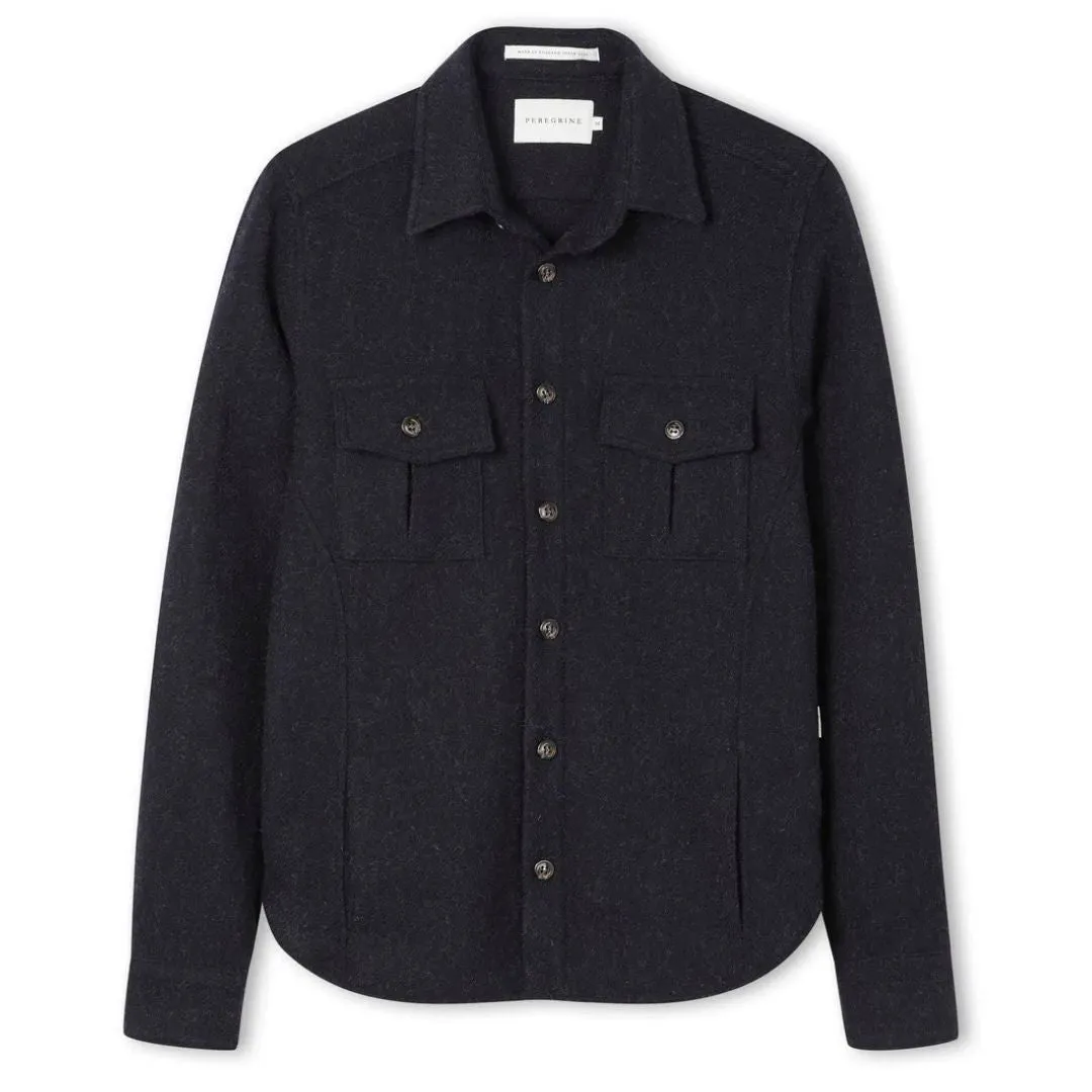 Navy Dexter Wool Overshirt