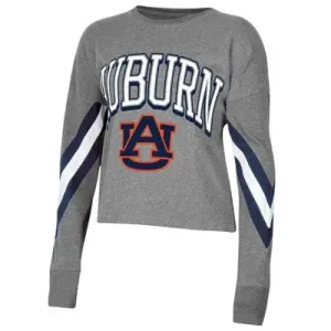 NCAA Auburn Tigers Women's Long Sleeve Striped Gray T-Shirt - S