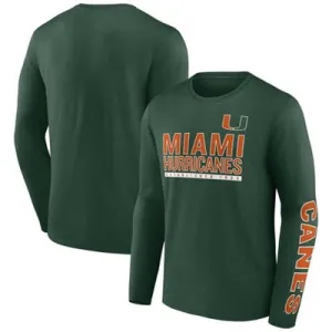 New - NCAA Miami Hurricanes Men's Chase Long Sleeve T-Shirt - XXL