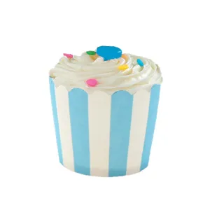 Pastel Blue Stripes Baking Cups 25pk