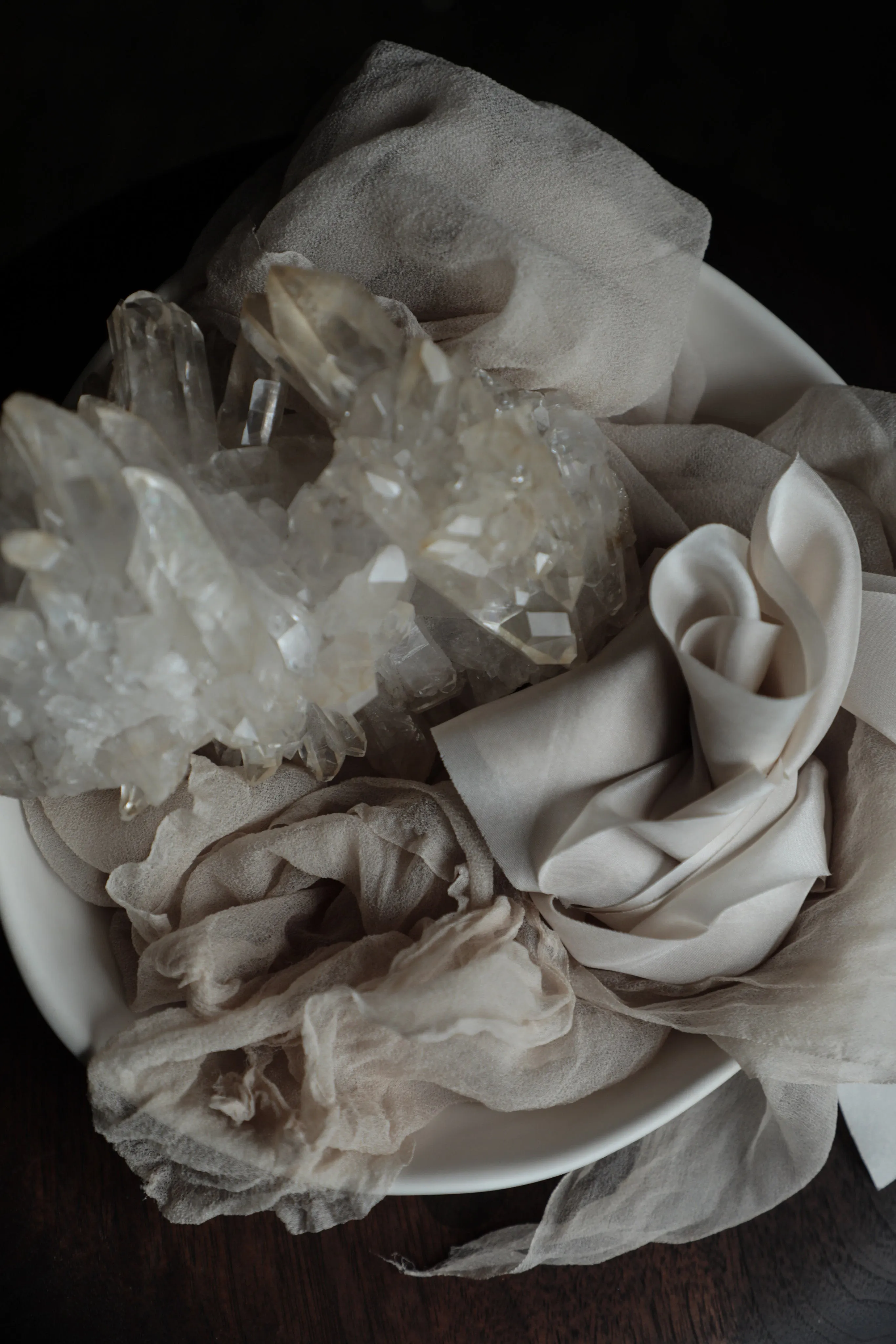 Pearl/Dove {Sheer Silk Runner}