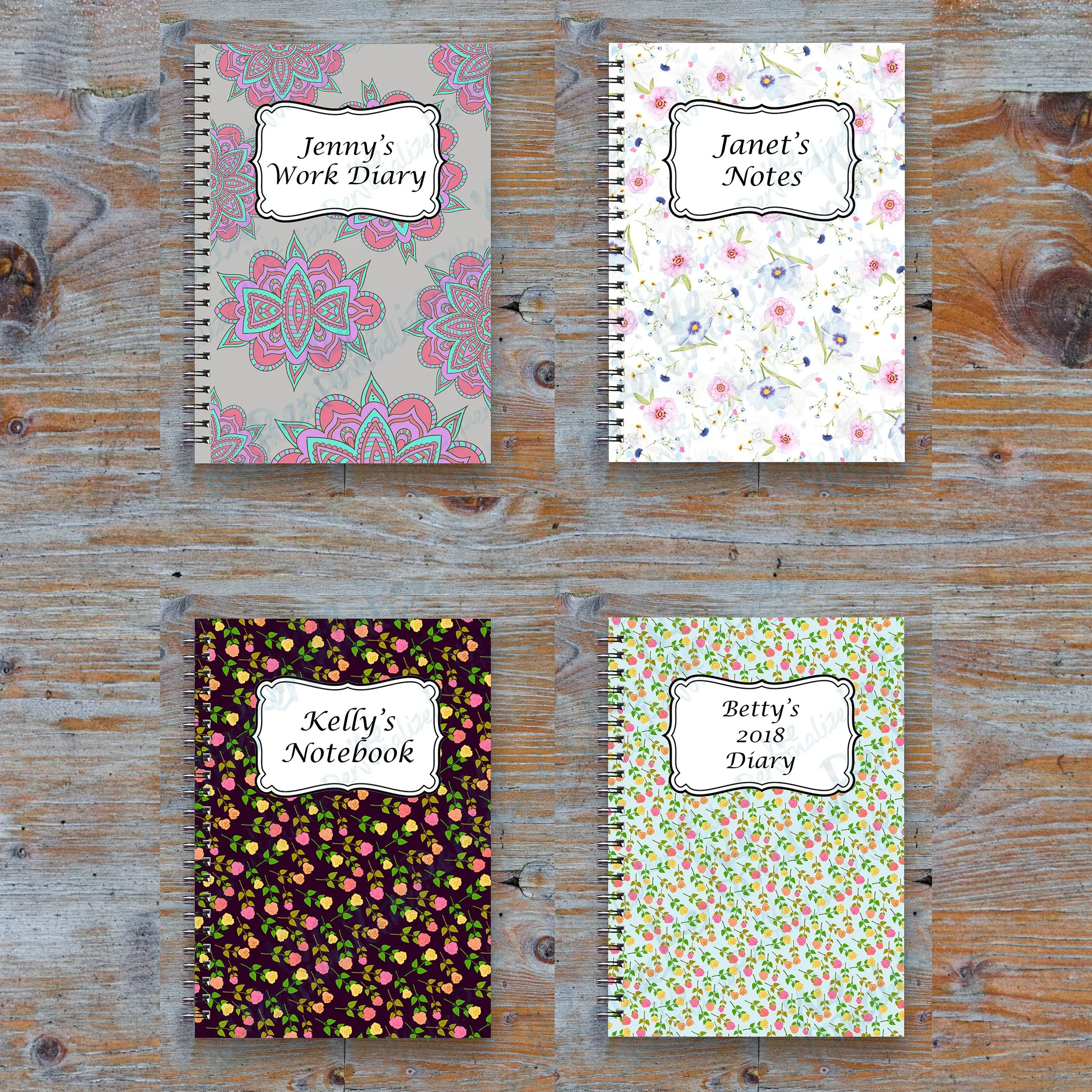 Personalised Patterned Notebook