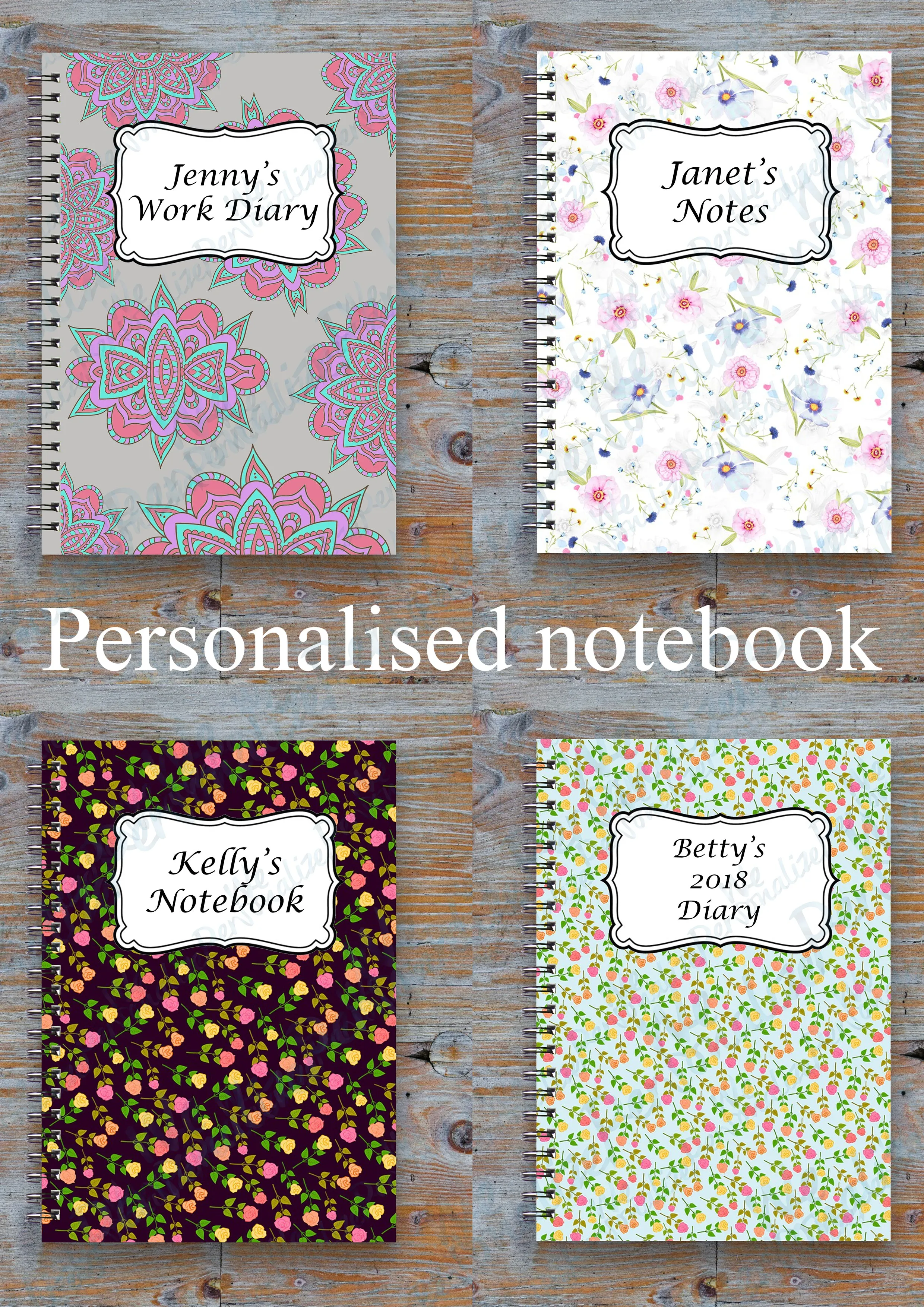 Personalised Patterned Notebook