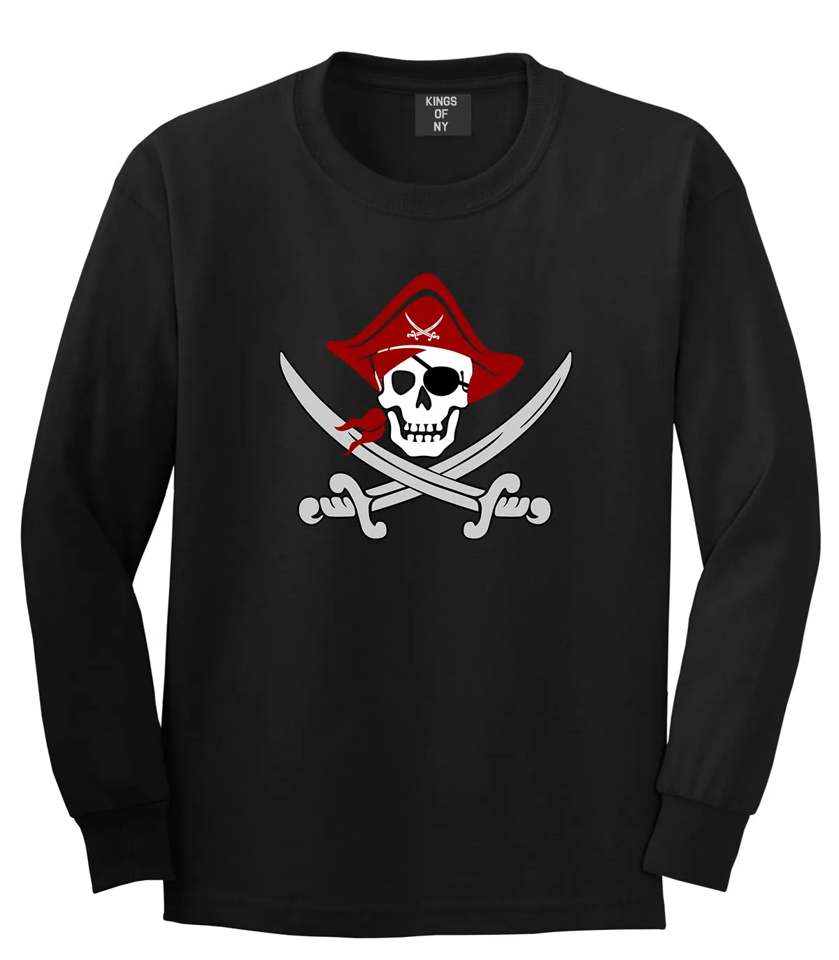 Pirate Captain And Swords Mens Long Sleeve T-Shirt