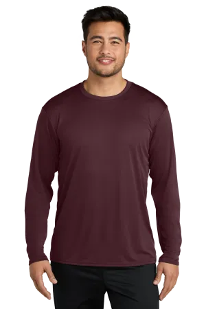 Port & Company® Long Sleeve Performance Tee - Athletic Maroon