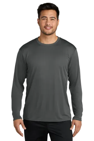 Port & Company® Long Sleeve Performance Tee - Charcoal