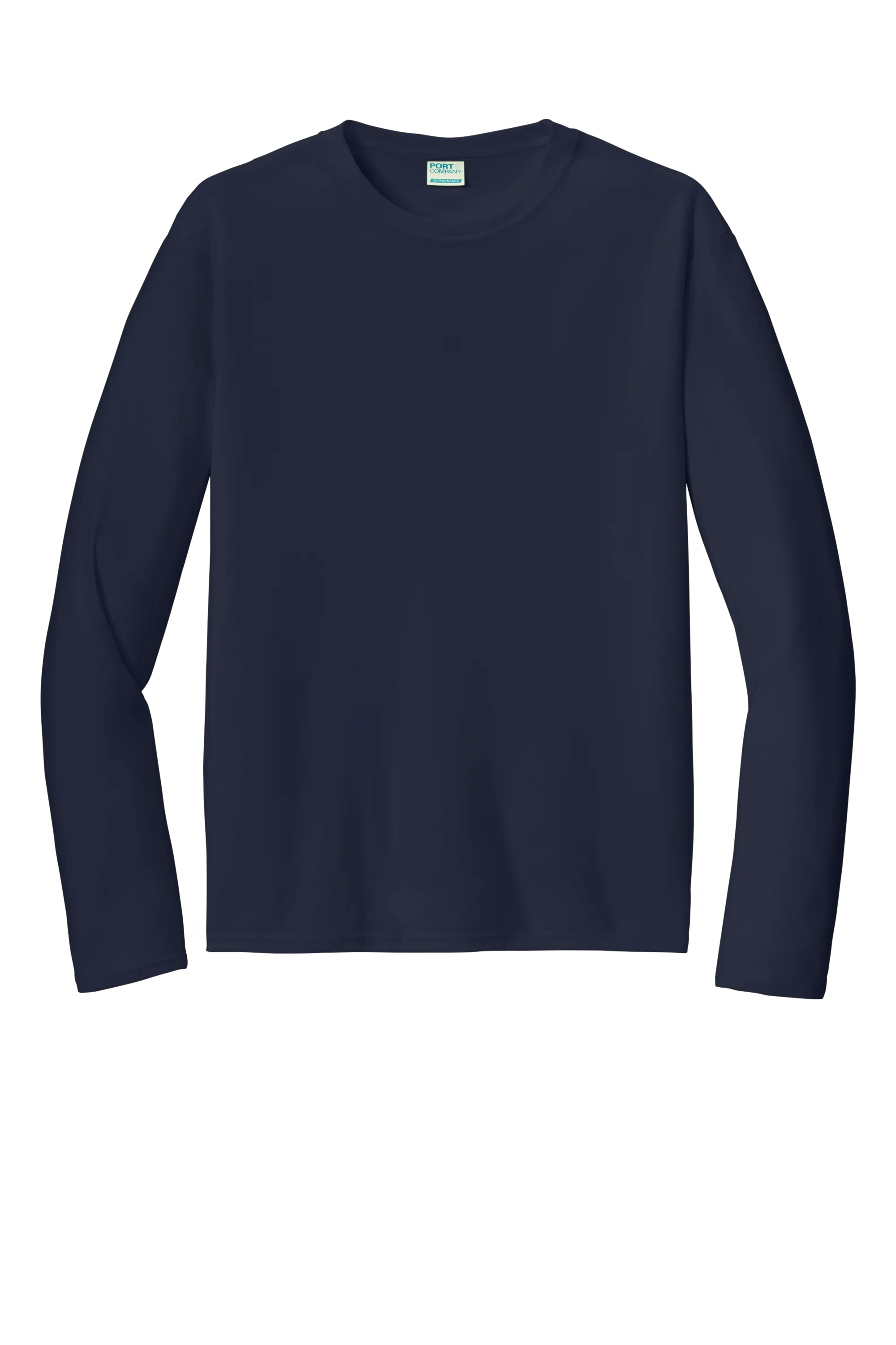 Port & Company® Long Sleeve Performance Tee - Deep Navy