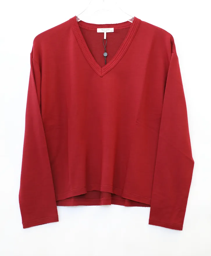 Rag & Bone - Surplus Pullover in Deep Berry