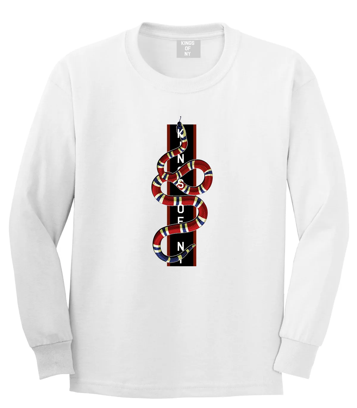 Red Snake Mens Long Sleeve T-Shirt