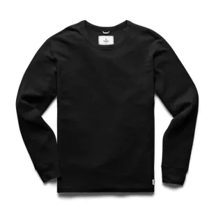 Reigning Champ Flatback Waffle Long Sleeve Crew Black