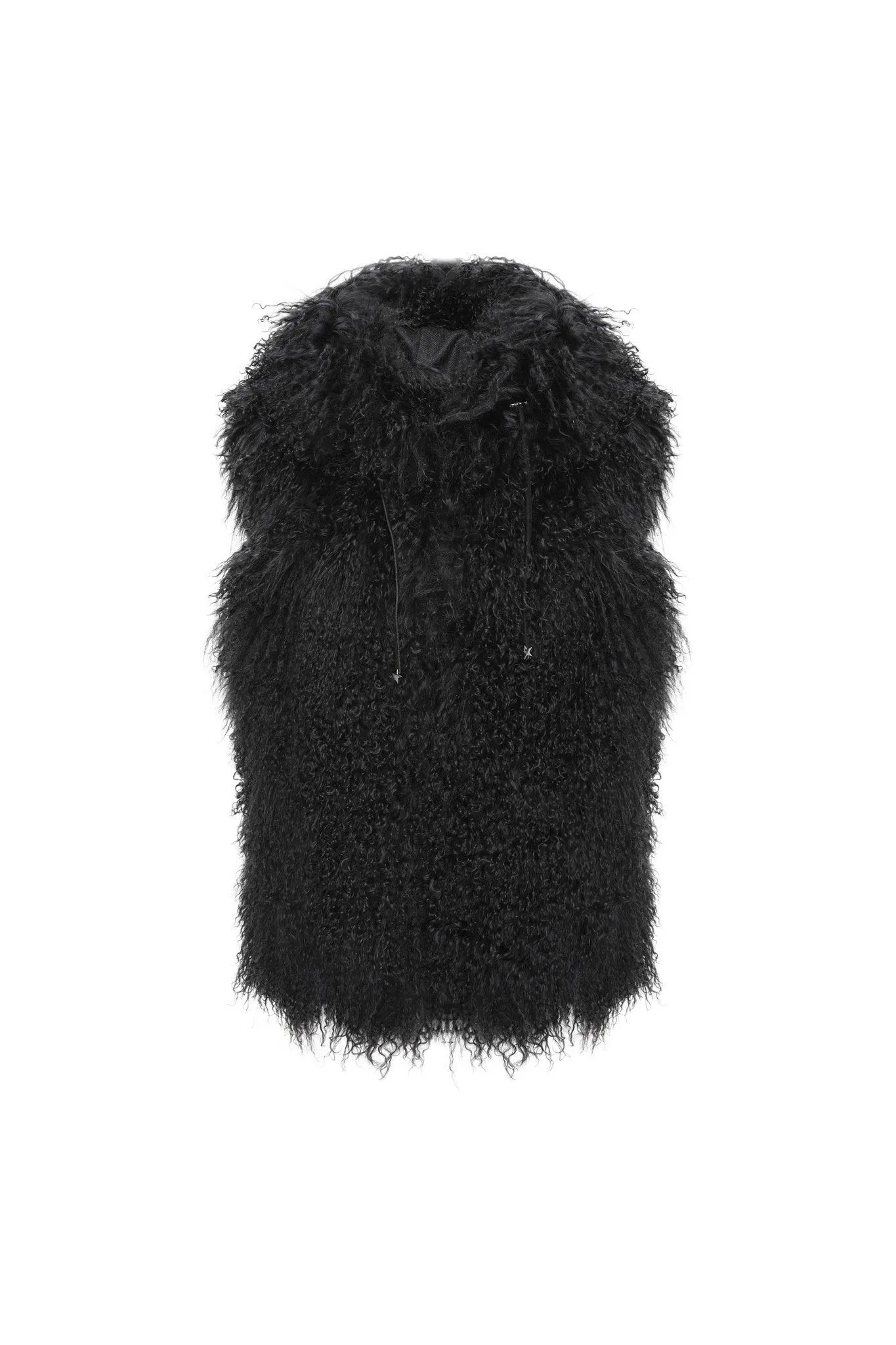 Reversible Select Mongolian Shearling Lamb Vest with Loro Piana Cashmere & Wool Back