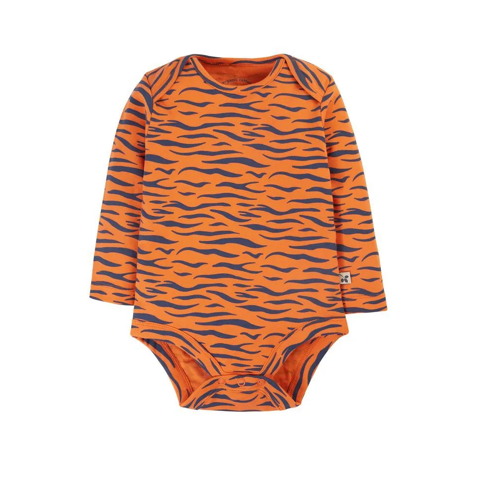 Tiger / Iguana Stripe Super Special Long Sleeve Onesie - 2 Pack