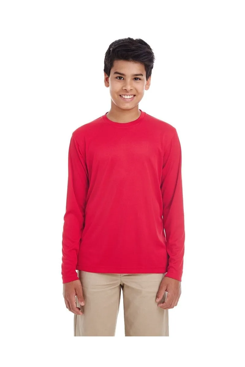 UltraClub 8622Y: Youth Cool & Dry Performance Long-Sleeve Top