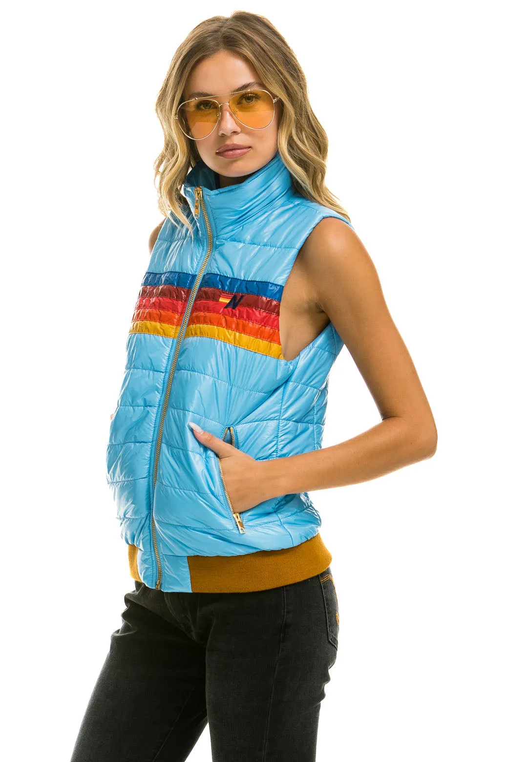 WOMEN'S 5 STRIPE VEST - GLOSSY SKY