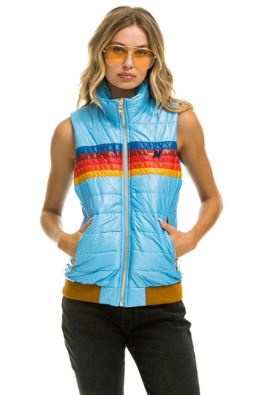 WOMEN'S 5 STRIPE VEST - GLOSSY SKY