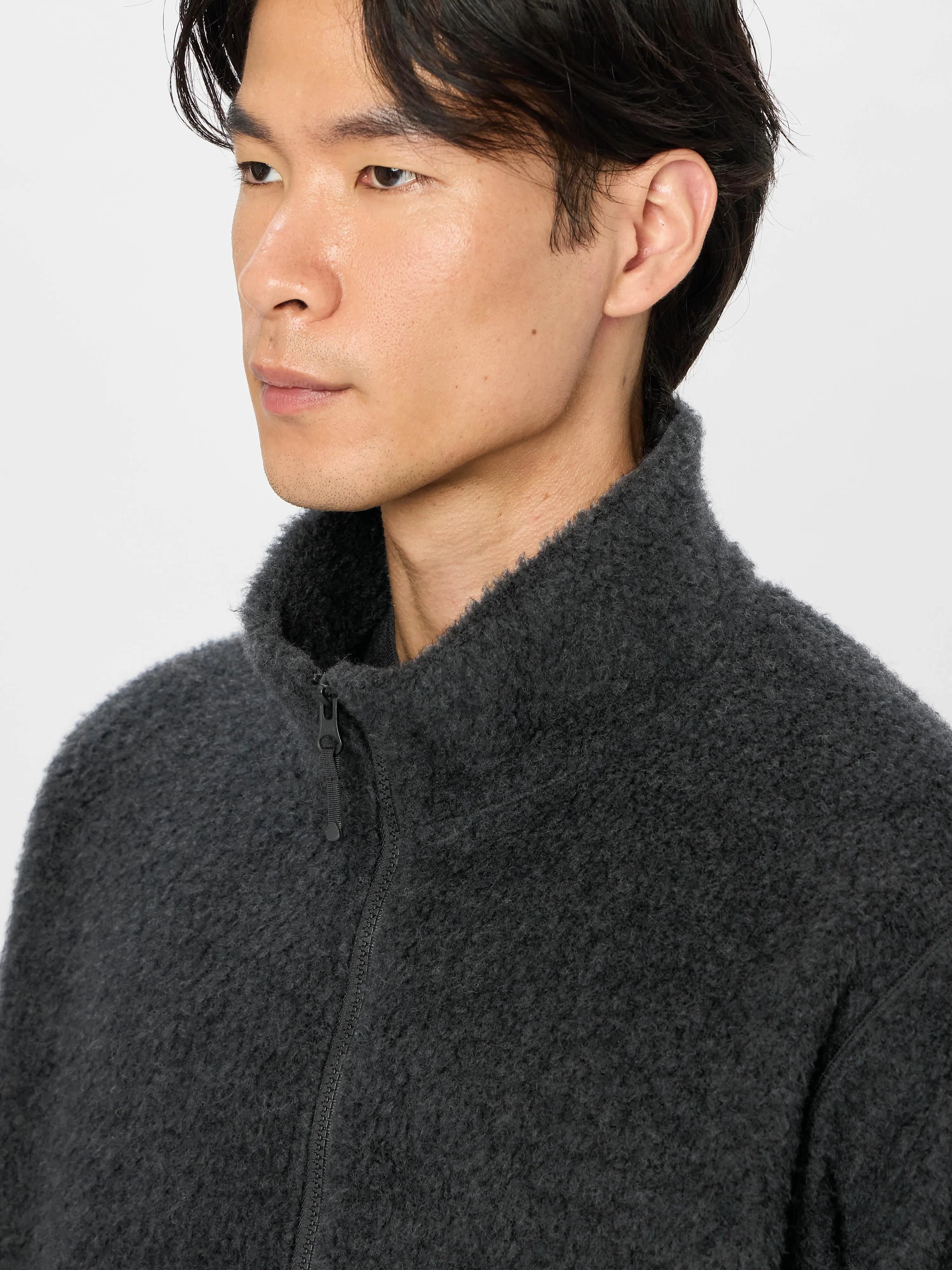 Wool Boa Fleece Full Zip Jacket