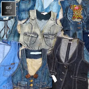 Y2K DENIM VEST COATS - 15 PCS